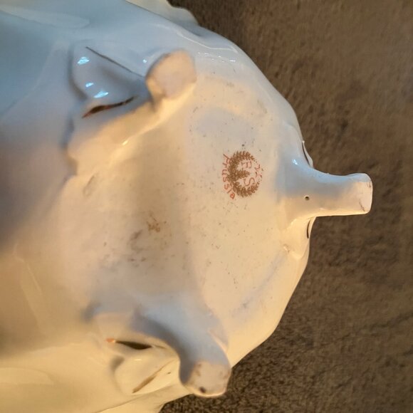 The RS Prussia China Tea Set includes a creamer, sugar bowl, and candy dish, all - Picture 7 of 13